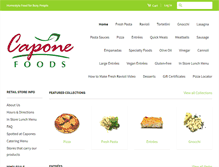 Tablet Screenshot of caponefoods.com